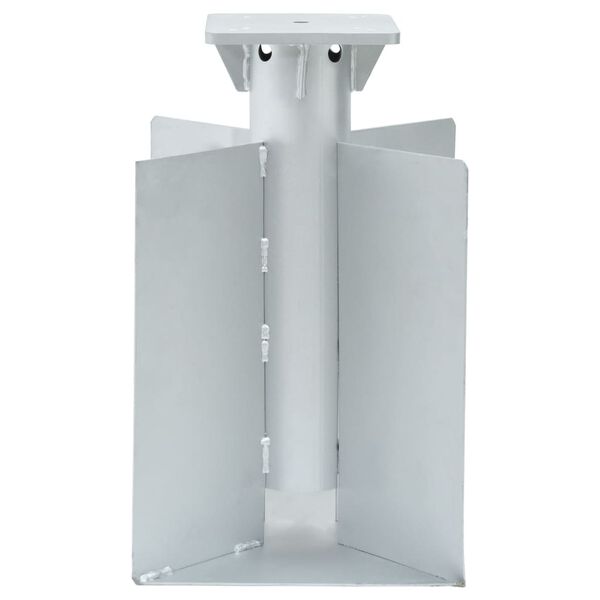 vidaXL In-Ground Parasol Base Silver 27.5x27.5x45 cm Steel