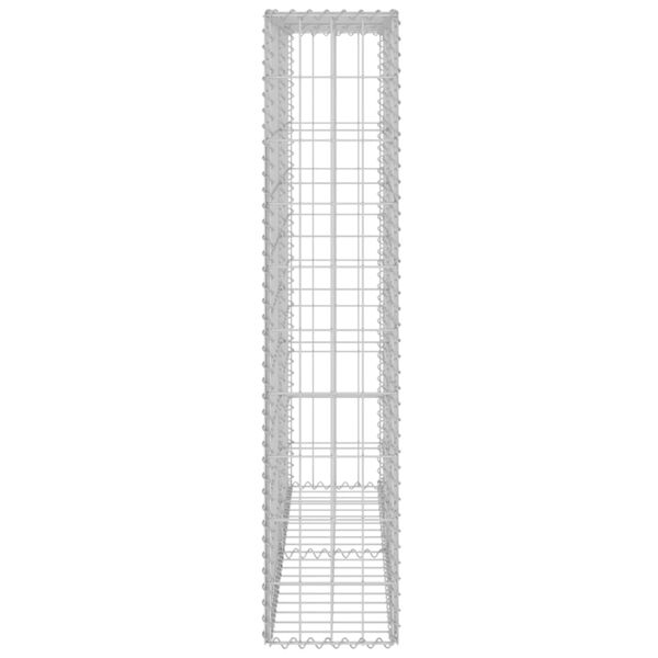 vidaXL Gabion Wall with Covers Galvanised Steel 80x20x100 cm