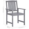 vidaXL 5 Piece Outdoor Dining Set Grey Solid Acacia Wood