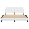 vidaXL Bed Frame without Mattress "Zadar" White 137x190 cm Faux Leather