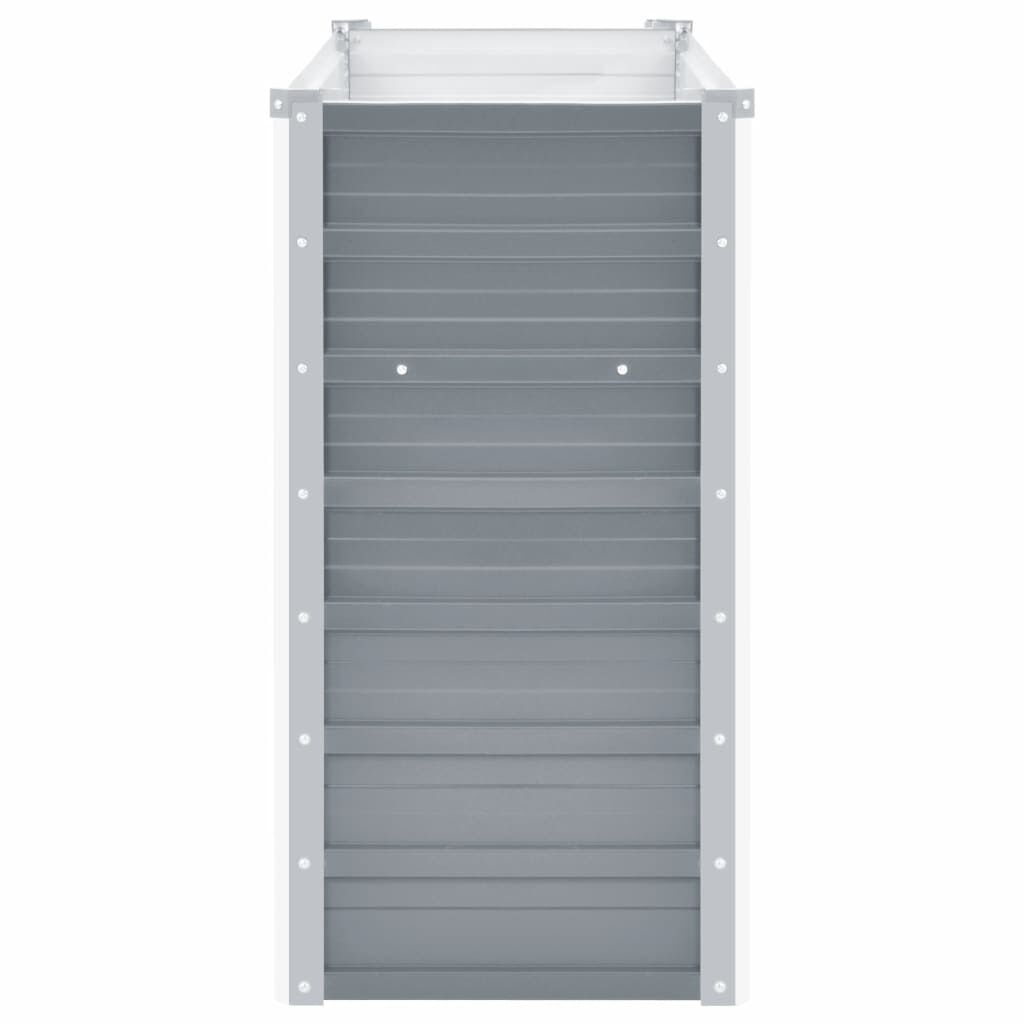 vidaXL Garden Raised Bed Galvanised Steel 160x40x77 cm Grey