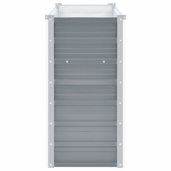 vidaXL Garden Raised Bed Galvanised Steel 160x40x77 cm Grey