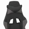 vidaXL Gaming Chair with Footrest Black and Grey Faux Leather