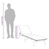 vidaXL Sun Lounger with Cushion Brown Poly Rattan