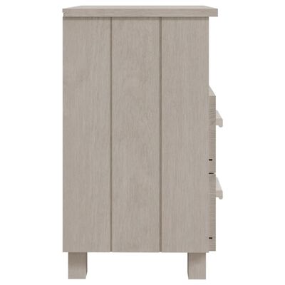 vidaXL Bedside Cabinet HAMAR White 40x35x62 cm Solid Wood Pine