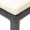 vidaXL Sun Lounger with Cushion Poly Rattan Black