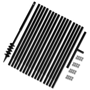 Ground Drill with Handle 80 mm with Extension Tube 17 m Steel