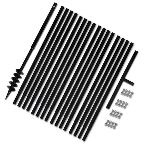 Ground Drill with Handle 80 mm with Extension Tube 17 m Steel