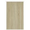 vidaXL Desk White and Sonoma Oak 100x50x76 cm Engineered Wood