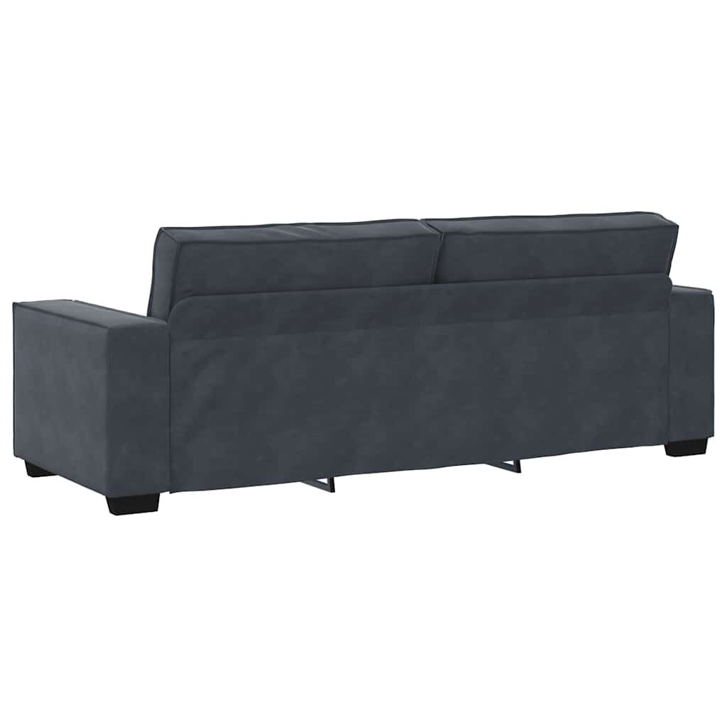 vidaXL 2 Piece Sofa Set with Cushions Dark Grey Velvet