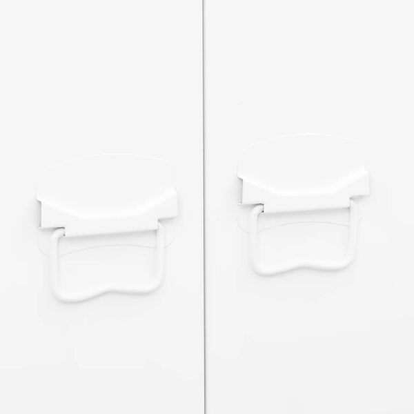 vidaXL Industrial Wardrobe White 90x50x180 cm Metal