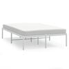 vidaXL Metal Bed Frame without Mattress White 135x190cm