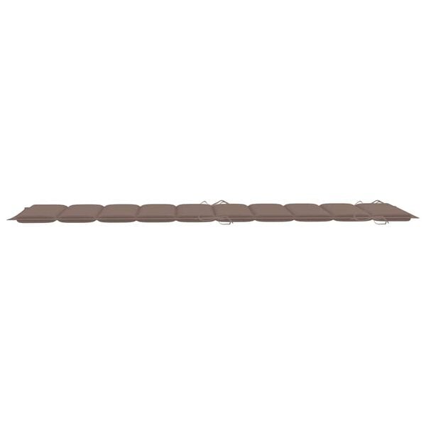 vidaXL Rocking Sun Lounger with Cushion Solid Teak Wood