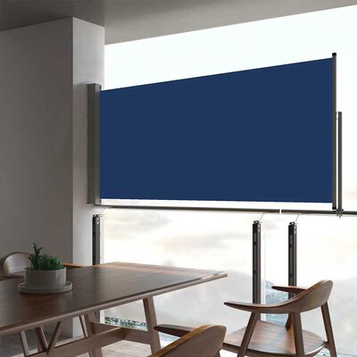 vidaXL Patio Retractable Side Awning 60x300 cm Blue