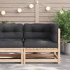 vidaXL Garden Sofa Corner with Cushions Solid Wood Pine