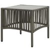 vidaXL Sunloungers 2 pcs with Table Poly Rattan Grey