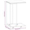vidaXL Side Table with Wheels White 40x30x63.5 cm Engineered Wood