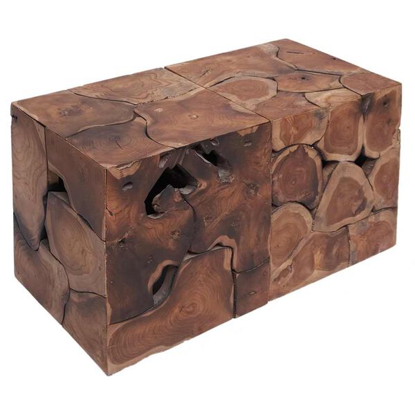 vidaXL Stools 2 pcs Brown 40x40x45 cm Solid Teak Wood