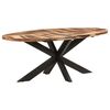 vidaXL Dining Table Oval 200x100x75cm Acacia Wood