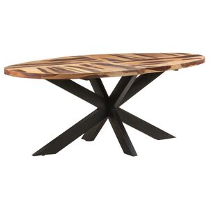 vidaXL Dining Table Oval 200x100x75cm Acacia Wood