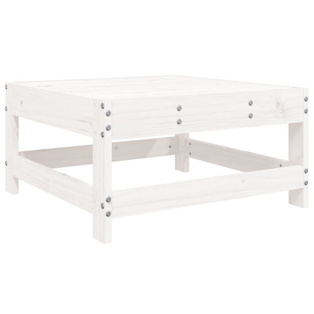 vidaXL 4 Piece Garden Lounge Set White Solid Wood Pine