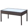vidaXL 4 Piece Garden Lounge Set with Cushions Poly Rattan Brown