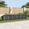 vidaXL Garden Raised Bed Galvanised Steel 480x80x77 cm Anthracite