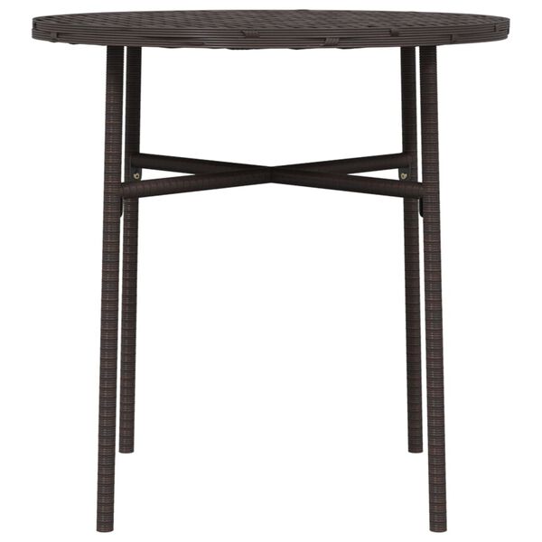 vidaXL Tea Table Brown 45 cm Poly Rattan