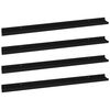 vidaXL Wall Shelves 4 pcs Black 100x9x3 cm