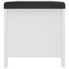 vidaXL Storage Box with Cushion White 105x40x45 cm