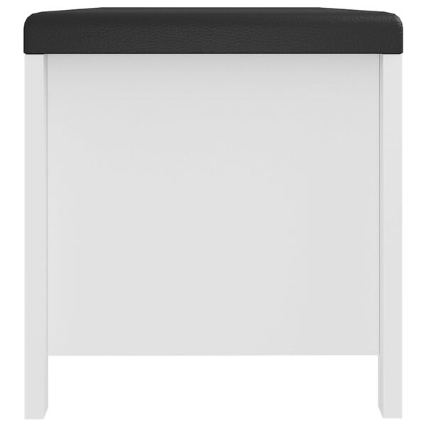vidaXL Storage Box with Cushion White 105x40x45 cm