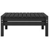 vidaXL Garden Footstool Black Solid Pinewood