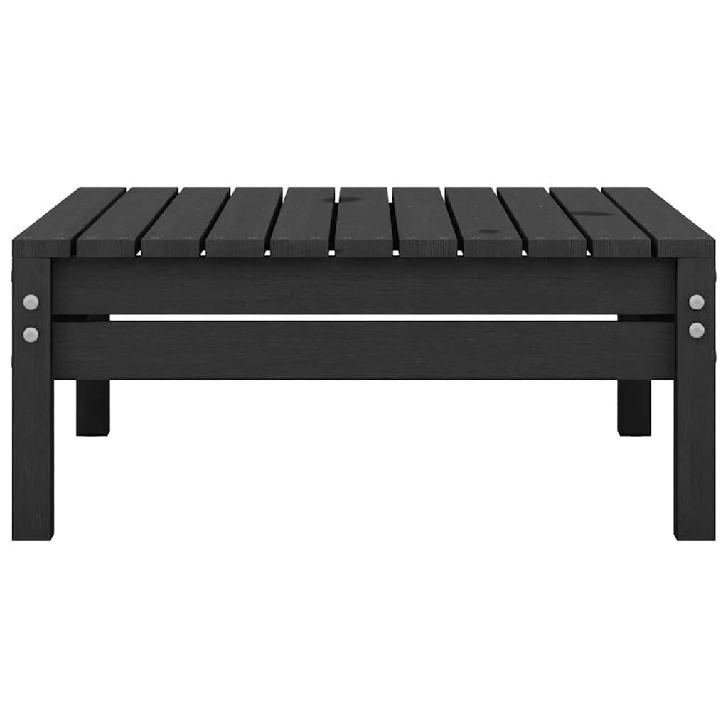 vidaXL Garden Footstool Black Solid Pinewood
