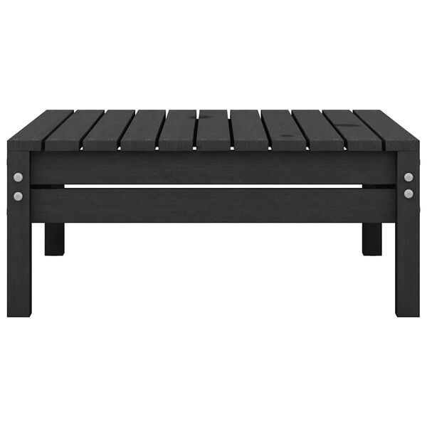 vidaXL Garden Footstool Black Solid Pinewood