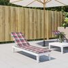 vidaXL Deck Chair Cushion Red Check Pattern (75+105)x50x4 cm