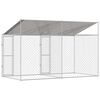 Dog Cage Silver 400 x 200 x 256 cm Galvanised Steel