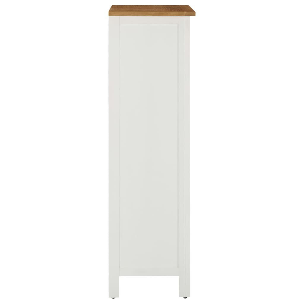 vidaXL Wine Cabinet 56x32x110 cm Solid Oak Wood