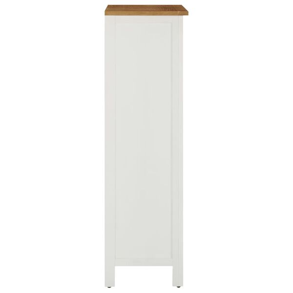 vidaXL Wine Cabinet 56x32x110 cm Solid Oak Wood