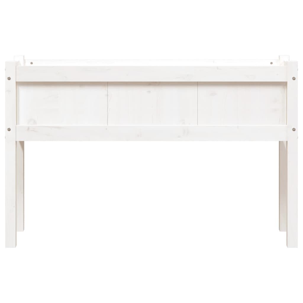 vidaXL Garden Planter with Legs White 110x31x70 cm Solid Wood Pine