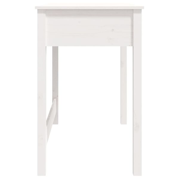 vidaXL Desk with Drawers White 100x50x78 cm Solid Wood Pine