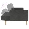 vidaXL 2-Seater Sofa Bed Dark Grey Fabric