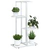 vidaXL 4-Floor Flower Stand 43x22x76 cm White Metal