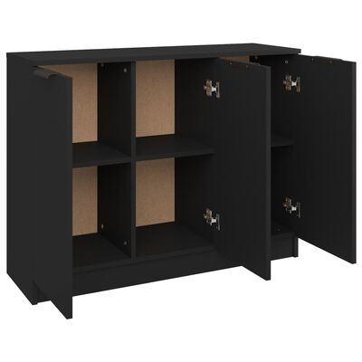 vidaXL Sideboard Black 90.5x30x70 cm Engineered Wood