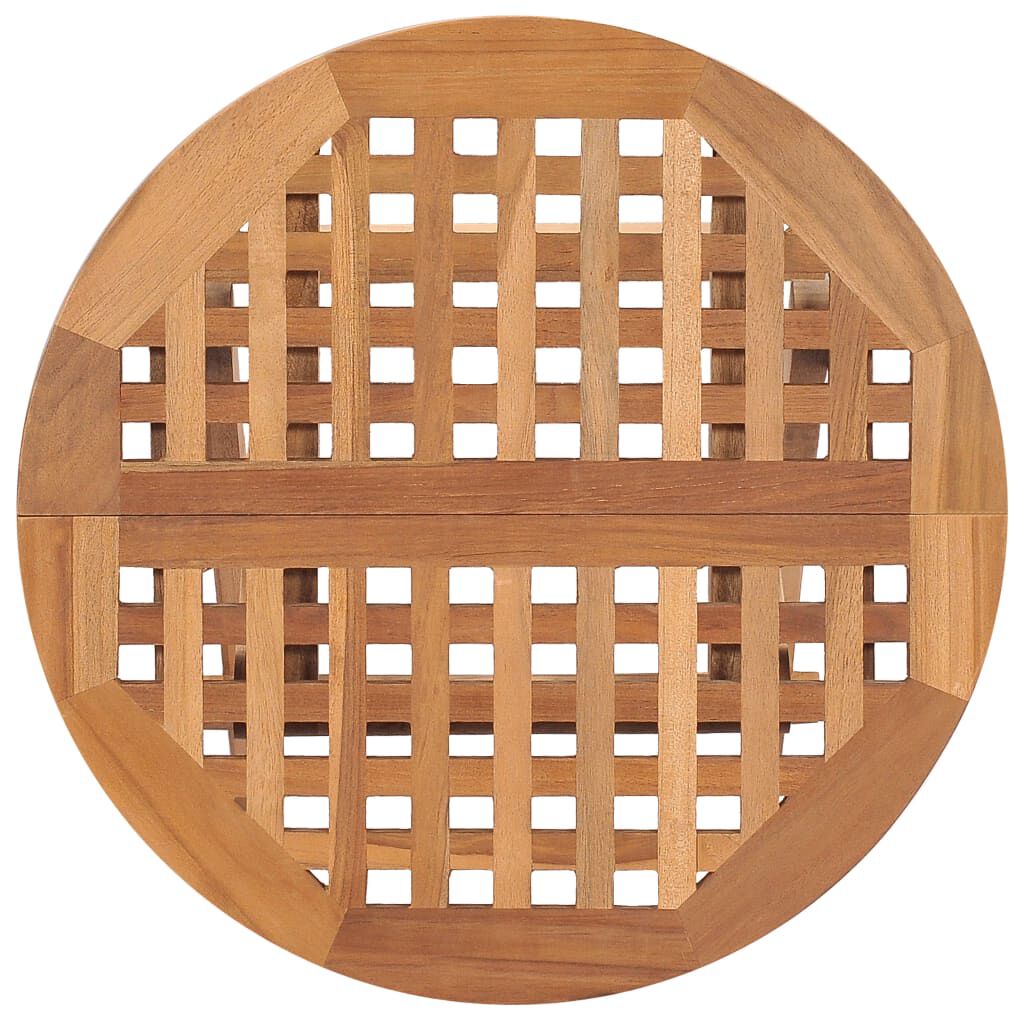 vidaXL 3 Piece Folding Outdoor Dining Set with Cushion Solid Teak Wood
