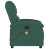 vidaXL Massage Recliner Chair Dark Green Velvet