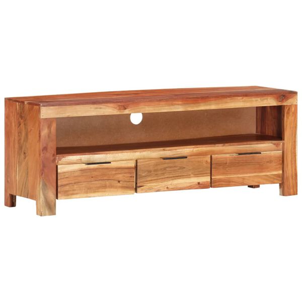vidaXL TV Cabinet 110x30x40 cm Solid Acacia Wood