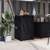 vidaXL Outdoor Kitchen Doors MEPPEL Black 50x9x82 cm Solid Wood Pine