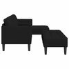 vidaXL Sofa Set 2 pcs Black 173 x 131 x 67 cm Fabric