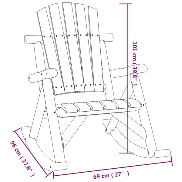 vidaXL 3 Piece Garden Lounge Set Solid Wood Spruce