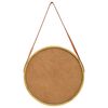 vidaXL Wall Mirror with Strap 50 cm Gold